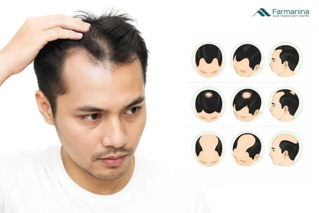 Pola kebotakan androgenetic alopecia pada pria
