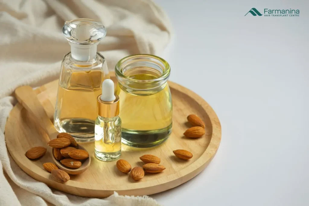 Minyak rambut dan kacang almond