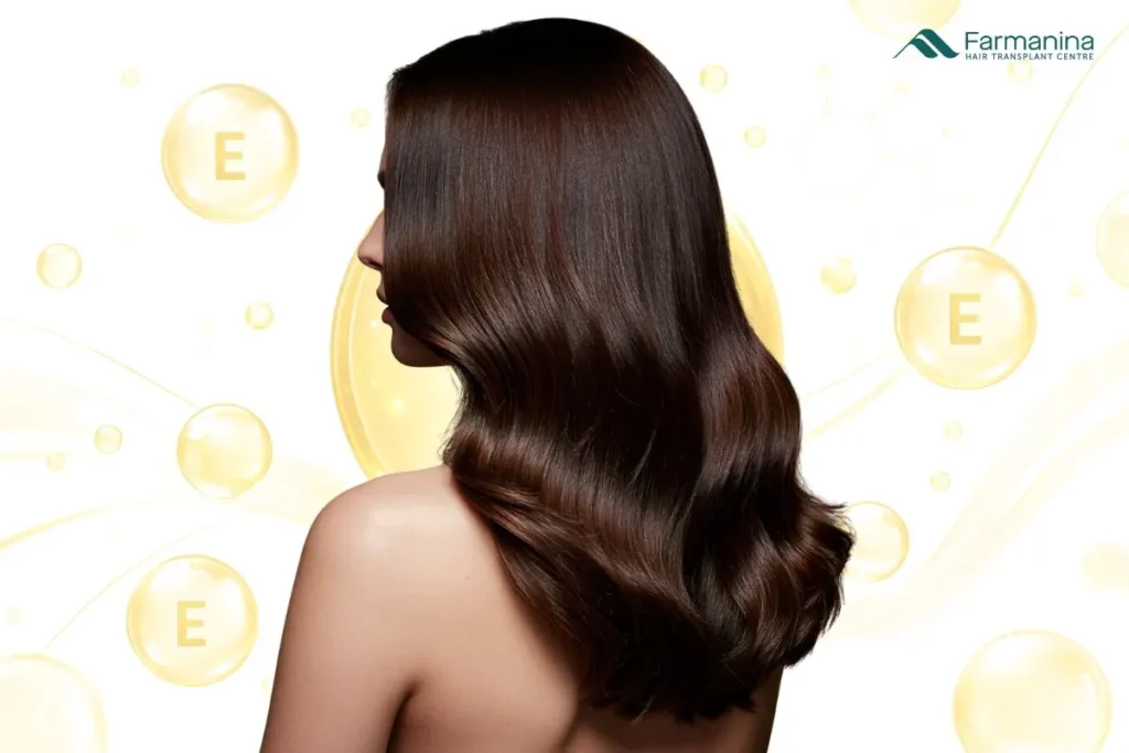 Wanita dengan rambut sehat dan berkilau