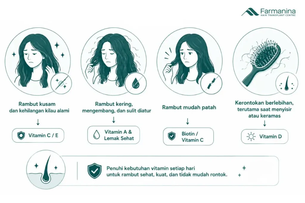 Tanda-tanda rambut kekurangan nutrisi