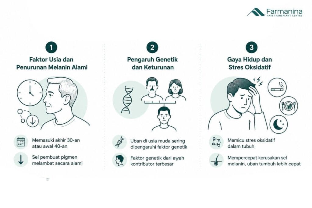 Penyebab rambut beruban