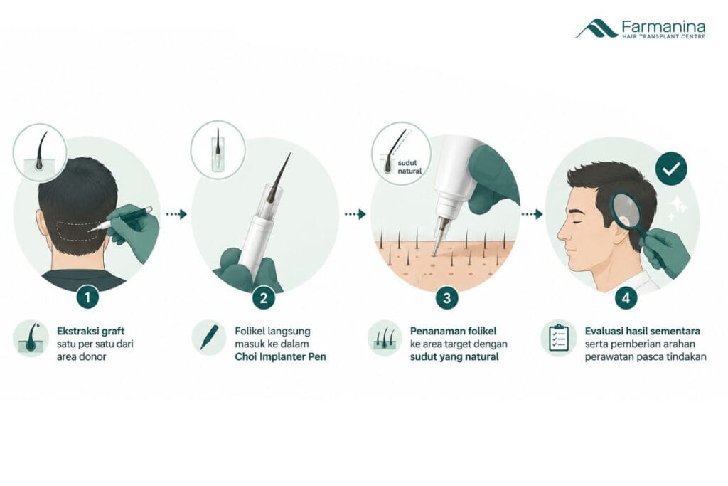 Proses transplantasi dengan metode DHI