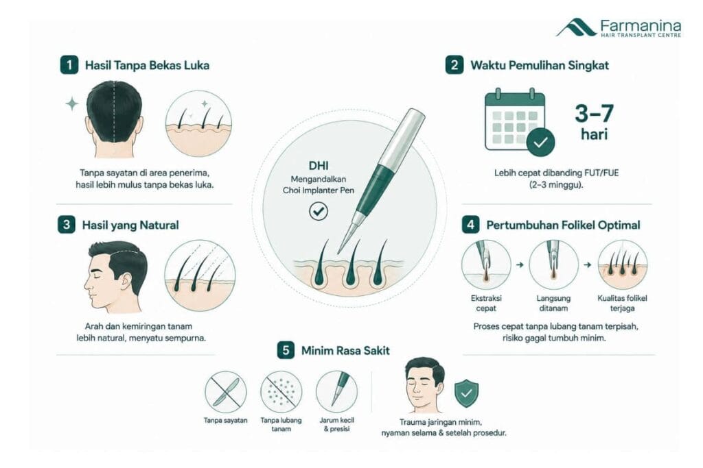 Keunggulan transplantasi dengan metode DHI