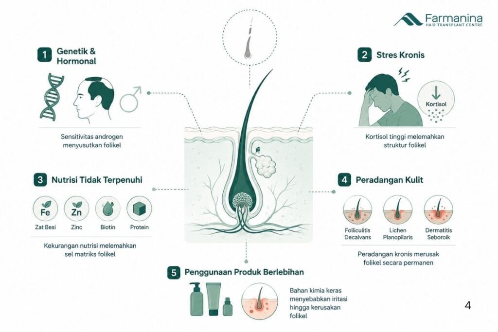 Penyebab folikel rambut mati