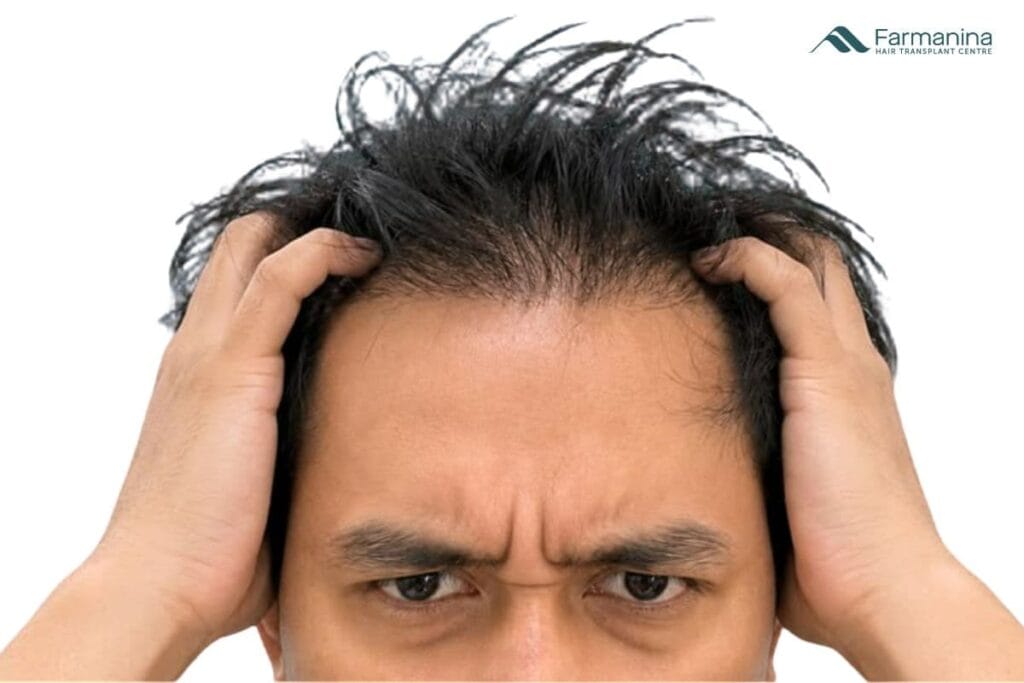 Rambut rontok di bagian depan